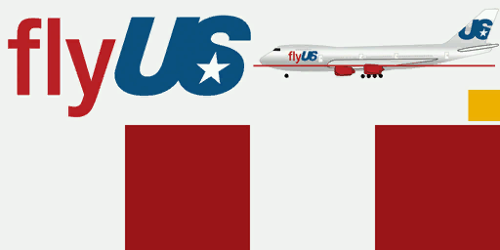 Textur der Aufschriften der flyUS-Version