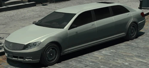 Das Seitenprofil der Limousine