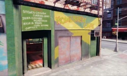 Das Café von außen