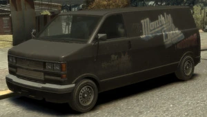 Die Front- und Seitenansicht des Laundromat