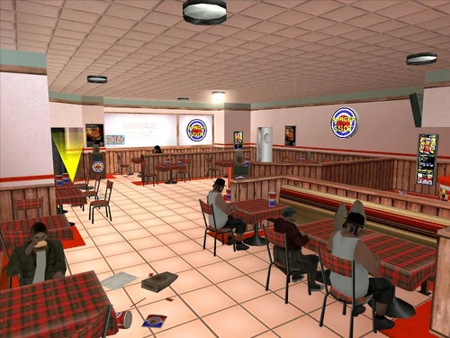 Der Burger Shot von innen