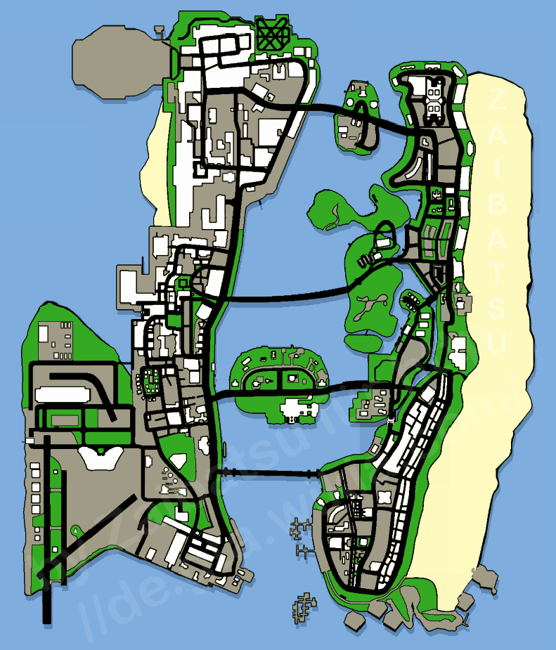 grand theft auto vice city map