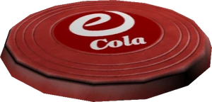 Eine Frisbee mit eCola-Werbedruck