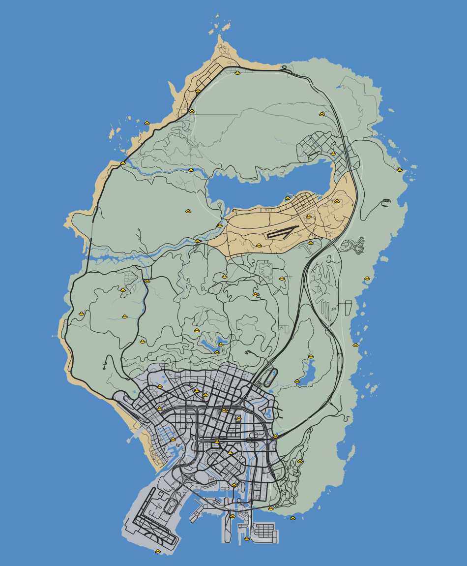 Округ Блейн в ГТА 5 на карте