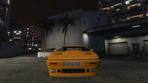 Frontansicht (Beide Gewehrläufe sind gut neben dem Kennzeichen erkennbar)