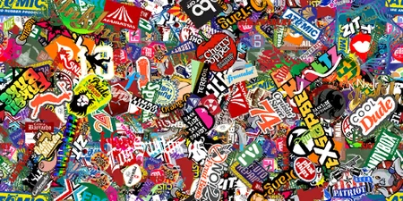 Die Textur der Sticker