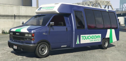 Im Fuhrpark von Touchdown Car Rentals, Front- und Seitenansicht