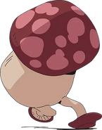 Walking Mushroom front view.