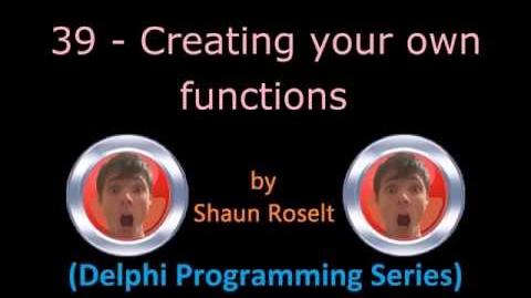 Delphi Programming Series 39 - Creating your own functions