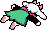 Ralsei splatted on the ground.