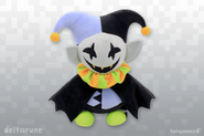 Jevil plush sold on Fangamer.