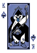 King's original design as the king of spades in kanotynes's custom deck.[2]