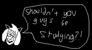 Toby Fox's concept art of dialogue from Ralsei.[1]