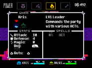 Sleeping dog on the Stats screen.