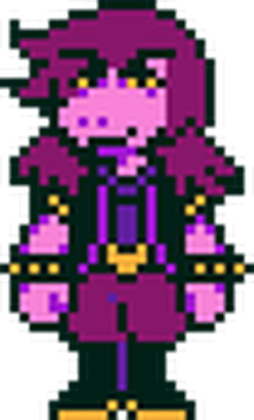 Pixel art Deltarune chapter 2, Susie x noelle fanart Sticker for