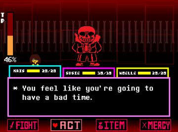 Sans (GG!Underfell)/In Battle. | The Unofficial Deltatraveler Wiki 