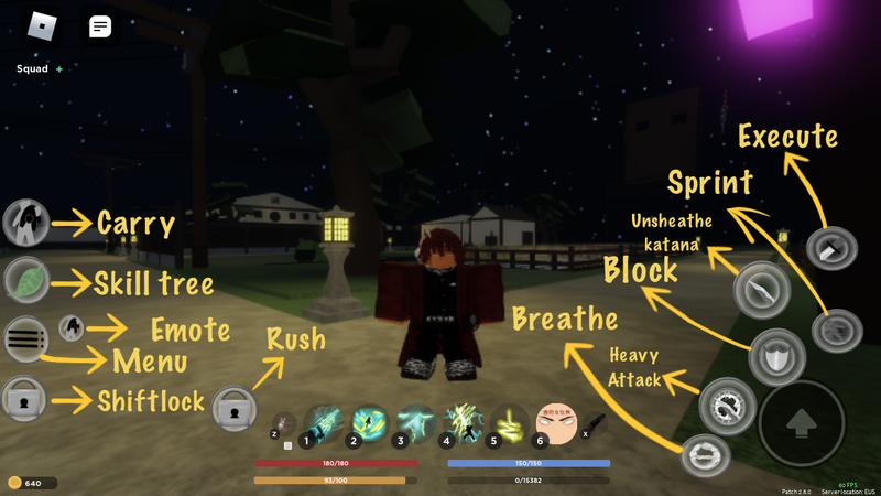 Roblox DemonFall Xbox controls & codes after Love Breathing update 3.0 
