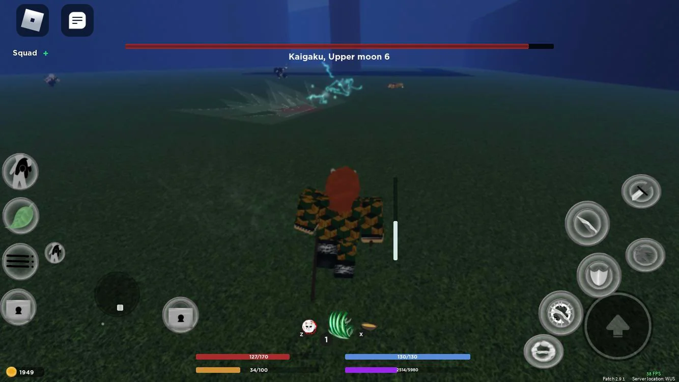 ZENITSU BOSS LOCATION DEMONFALL!!  Demonfall Roblox Zenitsu Boss Spawn  Location 