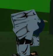 Blue demon starting a deadly kick