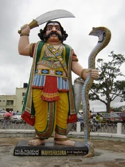 A statue of Mahishasura in Chamundi Hills, Mysore.
