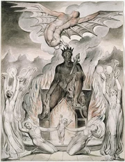 William Blake (1809, The Flight of Moloch, watercolour, 25.7 x 19.7 cm