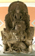 King Airlangga depicted as Vishnu mounting Garuda, 11th century East Java