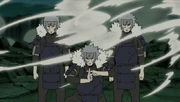 Tobirama wendet sein Kage Bunshin no Jutsu an