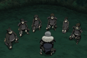 Tobirama und sein Team während des ersten Shinobi-Weltkrieges