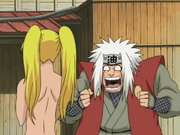 Jiraiya ist von Narutos Jutsu begeistert