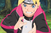 Boruto erzeugt ein Rasengan