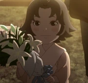 Mirai besucht das Grab ihres Vaters