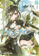 Kirito (GGO) on the left of the cover.