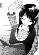 Teru sleeping while reading