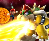 Bowser wird oft mit Feuer assoziiert.