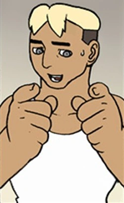 Marvin makes guns with his hands