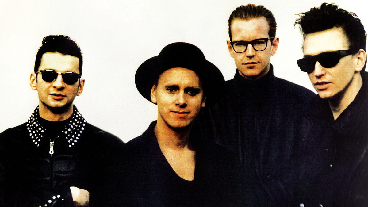 Band members of Depeche Mode, David Gahan (L-R), Martin Gore and