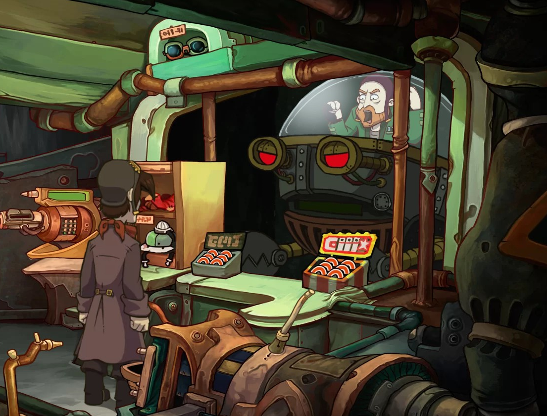 Chaos on Deponia Daedalic Entertainment. Органон Депония. Плавучий рынок Депония. Daedalic Entertainment State of Mind.