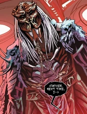 Njohrr dentro de su nave mientras le pierde todavía más respeto a  por haber fallado su única misión