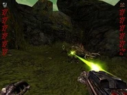 El Cañón de Muñeca siendo utilizado en el videojuego Aliens vs. Predator 2: Primal Hunt