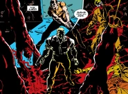 Cuerpos desollados de los pandilleros locales de los líderes Lamb y Carr