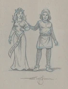 LancelotenGuinevereEugeen.jpg (185 kB) Lancelot en Guinevere getekend door Eugeen Goossens