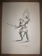 JohanmetfakkelEugeenGoossensDeDuistereBondgenoot.jpg (65 kB) De Rode Ridder met fakkel getekend door Eugeen Goossens