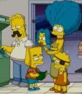 Familie, die so aussieht wie die Simpsons