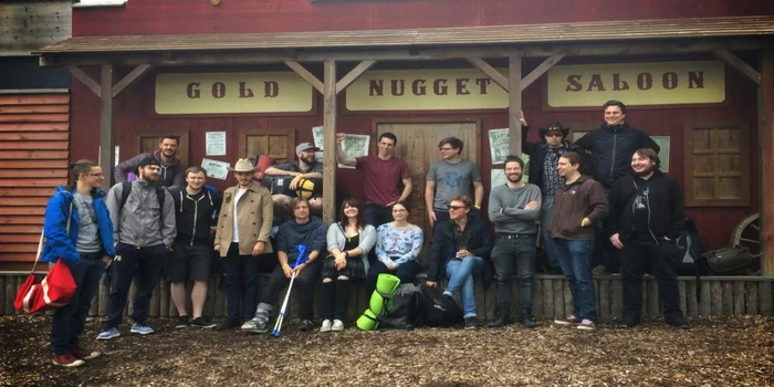 The Mimimi team during early development, August 2017