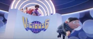 Gru fleeing from the Vicious 6.