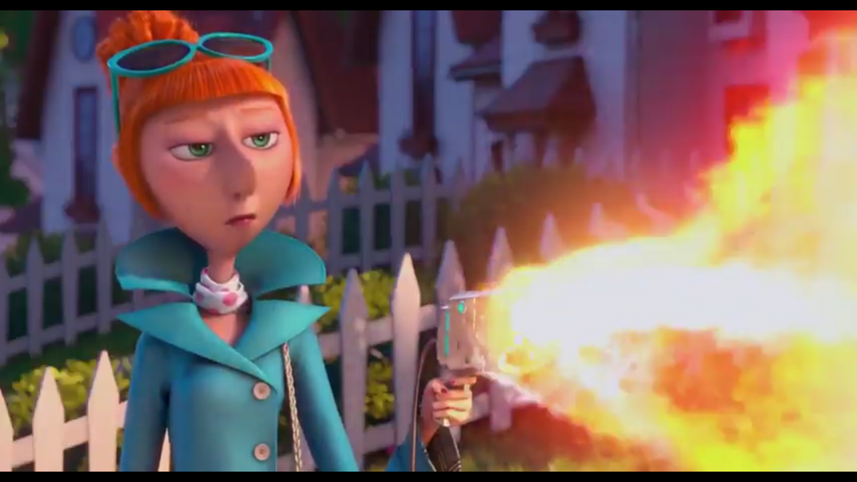 gru uses fire gun 