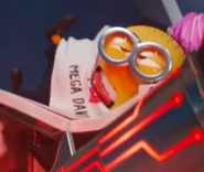 Kayden make silly face wich means feeling excruciating pain after felling and hit the microwave makes microwave was broken