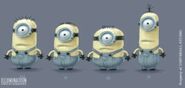 Minion looking similar to Harold, on the Despicable Me Concept Art.
