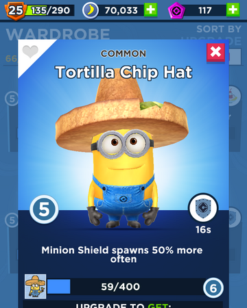 Tortilla Chip Hat Minion Costume Despicable Me Wiki Fandom