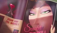 Scarlet in a magazine.